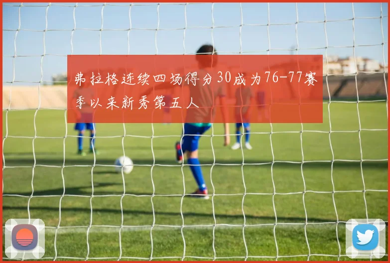 弗拉格连续四场得分30成为76-77赛季以来新秀第五人
